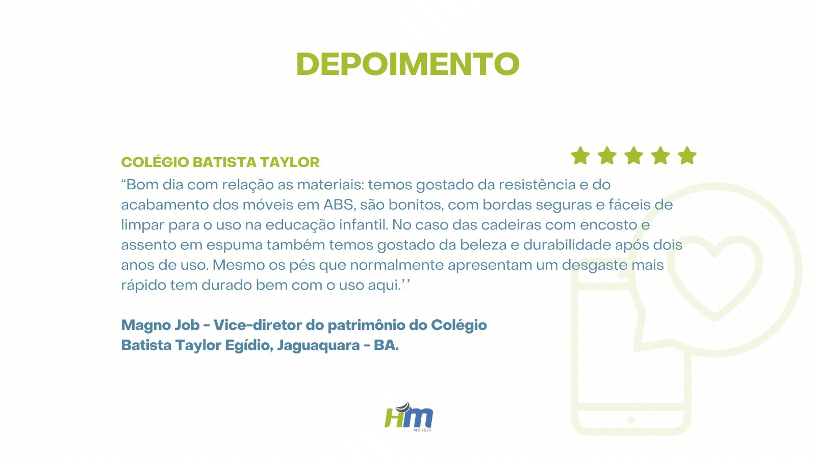 Depoimento Colégio Batista Taylor